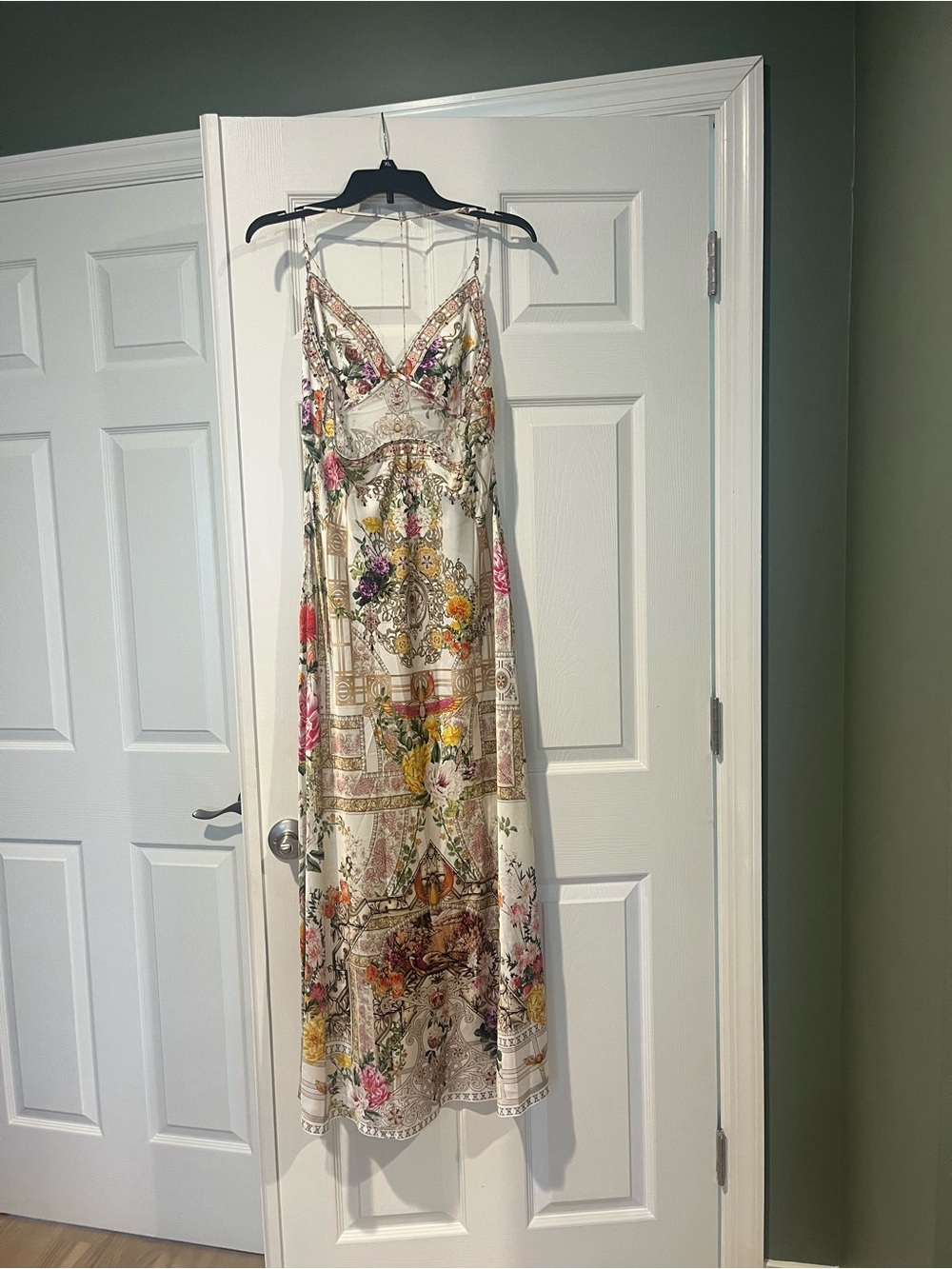 Camilla Egyptian Rose, chain detail Silk Maxi Dress - Picture 6 of 8